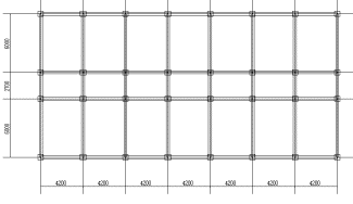 Fig.7 Plan view of standard story of 8-stories RC frame