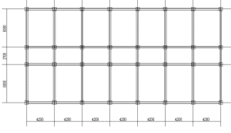 Fig.7 Plan view of standard story of 8-stories RC frame