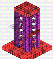 Figure 16 Concrete element mesh