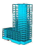 Figure 21 Collapse process of the structure (PGA=4000gal)