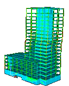 Figure 21 Collapse process of the structure (PGA=4000gal)