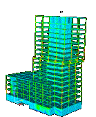 Figure 21 Collapse process of the structure (PGA=4000gal)