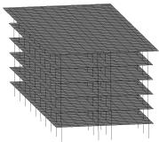 （b）工况2：带楼板框架模型