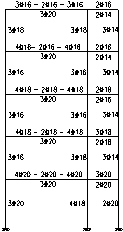 Fig. 2 Reinforcement in the frame models