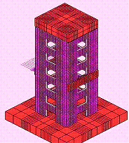 Figure 14 Concrete element mesh