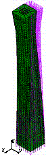 Figure 9 The first nine vibration modes of the super-tall building. 