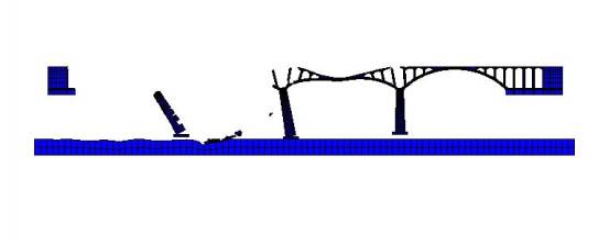 (d) Collapse of third span (t=5.32s)