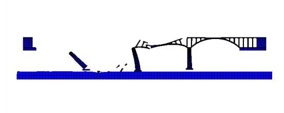 (d) Collapse of third span (t=5.82s)