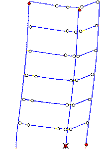 Figure 10. Failure mode predicted by Macro-model A subjected to Wenchuan NS+UD ground motions