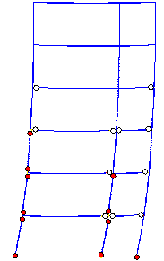 Figure 11. Failure mode predicted by Macro-model B subjected to Wenchuan NS+UD ground motions