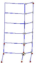 Figure 15. Failure mode predicted by Macro-model C subjected to Wenchuan NS+UD ground motions