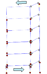 Figure 15. Failure mode predicted by Macro-model C subjected to Wenchuan NS+UD ground motions