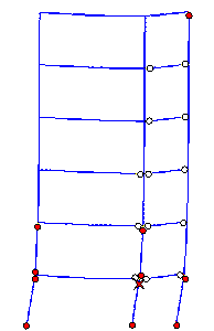 Figure 16. Failure modes with different footing rotational stiffness (t=17.42s)