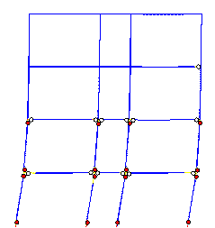 Figure 17. Seismic damage predicted by Macro-model D subjected to Wenchuan EW+UD ground motions