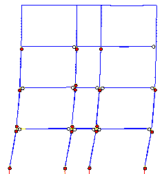 Figure 18. Seismic damage predicted by Macro-model D subjected to Wenchuan NS+UD ground motions