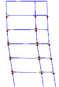 Figure 21. Seismic damage predicted by Macro-model E subjected to Wenchuan NS+UD ground motions