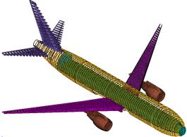 Figure 4 The high-fidelity FE model of a Boeing 767