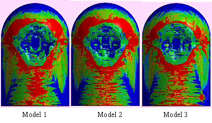 Figure 19 Concrete plastic strain at t = 0.4 s (v = 150 m/s)