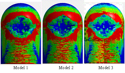 Figure 20 Concrete plastic strain at t = 0.3 s (v = 200 m/s)