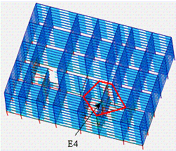 Figure 11 Simulation of the fire-induced collapse process