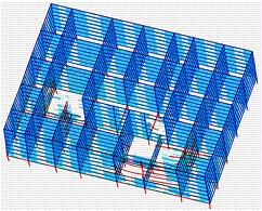 Figure 11 Simulation of the fire-induced collapse process