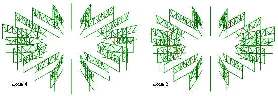 Fig. 6. Collapse process of Model B subjected to El-Centro in the x direction (PGA=1.7 g)