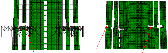 Fig. 6. Collapse process of Model B subjected to El-Centro in the x direction (PGA=1.7 g)