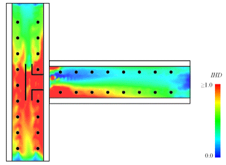 Fig. 10. Distribution of smoke hazards in the two tunnels