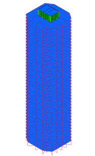 Fig. 5 High-fidelity model of a tall building