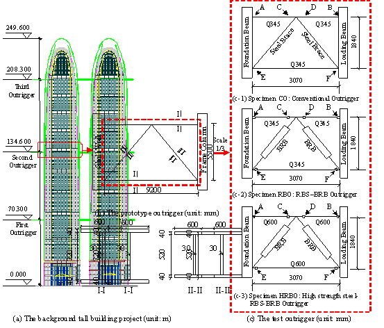 The background building project and the sketches of three different specimens