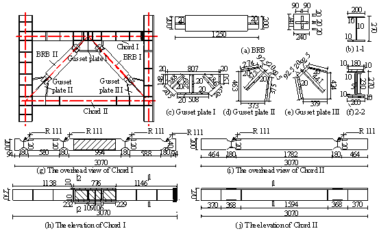 Dimensions and details of Specimen RBO (unit: mm)