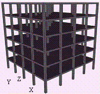 Figure 1 Layout of the six-story RC frame