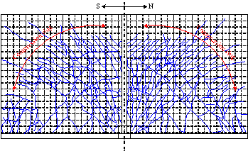Figure 11 Crack distribution in the slabs in SE1