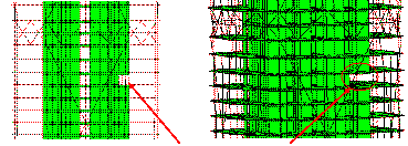 Figure 6 Collapse details of fully-braced scheme subjected to El-Centro EW (PGA = 2058 cm/s2)