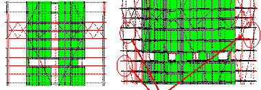 Figure 6 Collapse details of fully-braced scheme subjected to El-Centro EW (PGA = 2058 cm/s2)