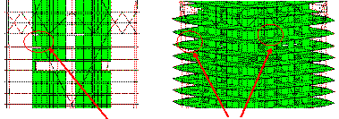 Figure 6 Collapse details of fully-braced scheme subjected to El-Centro EW (PGA = 2058 cm/s2)