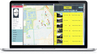 Fig. 7. Distribution of building seismic damage in a smart phone and a web browser