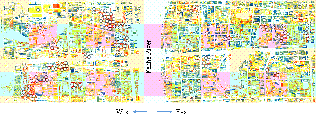 Fig. 9 The locations of top 1000 most severely damaged buildings