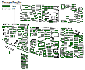 Fig. 9 Seismic-damage results of the LOD 0 simulation