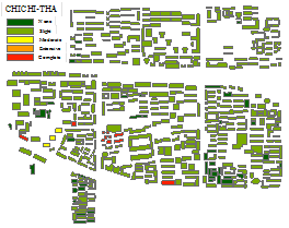 Fig .12 Seismic-damage results of the LOD 2 simulation