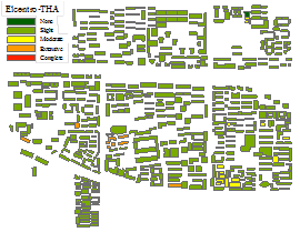 Fig .12 Seismic-damage results of the LOD 2 simulation