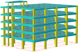 Fig. 11. The structural analysis model created by a BIM