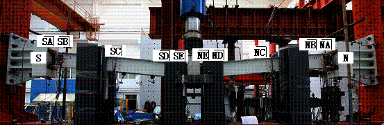 Figure 14 Overall deformation of Specimen B-C after the test