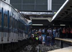 An Argentine train derailed and collided with station in 2012