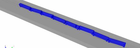 The running attitude of the train after derailment with different friction coefficients