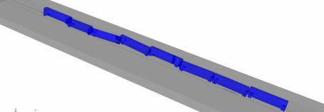 The running attitude of the train after derailment with different friction coefficients