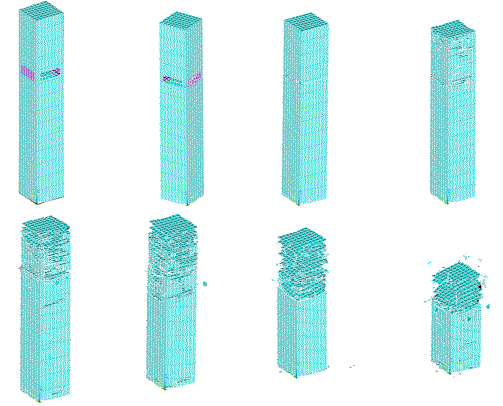 Collapse of north tower----perspective