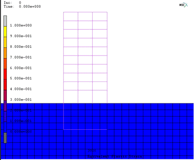 Simulation for the collapse of frame tall building