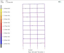 Collapse simulation for a reinforced concrete frame under seismic load