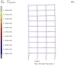 Collapse simulation for a reinforced concrete frame under seismic load